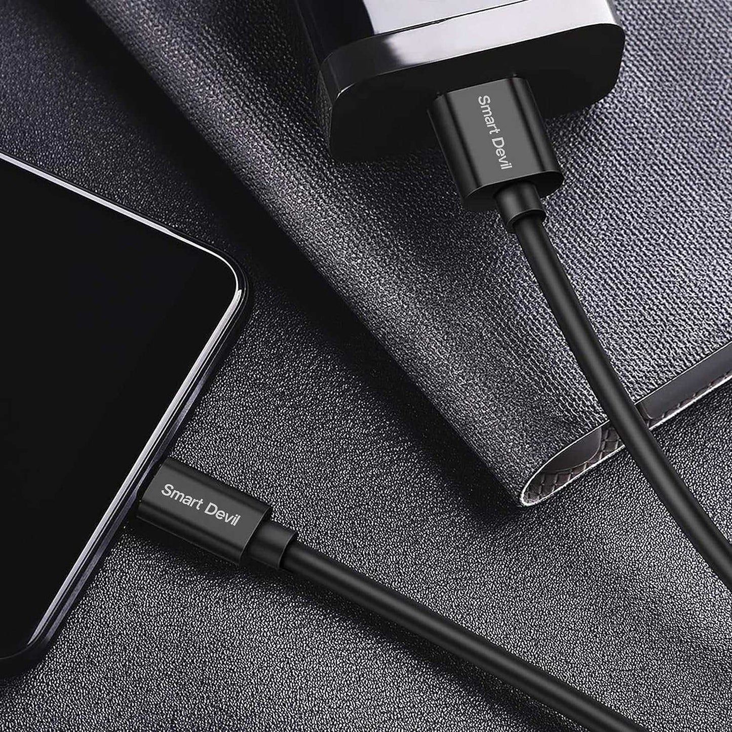 Smart Devil USB Type C Cable,USB A to USB C Charger 2-Pack(5ft & 6.6ft) Fast Charging Cord for Samsung Galaxy S9 S8 S8+,Galaxy Note 8, MacBook, LG V30 V20 G5 G6, Nexus 6P 5X, Nintendo Switch,and More