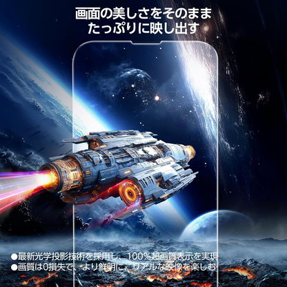 【0気泡を3秒で完成】SmartDevil ガラスフィルム 2枚セット ガイド枠付き 貼り付け超簡単 自動除塵 米軍MIL規格 黒縁なし 落下保護 滑らかな手触り 保護フィルム