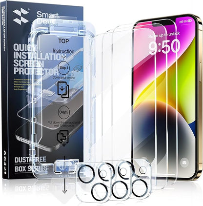 Screen Protector with Camera Lens Protector for iphone (3 Pack)