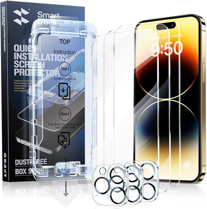 Screen Protector with Camera Lens Protector for iphone (3 Pack)