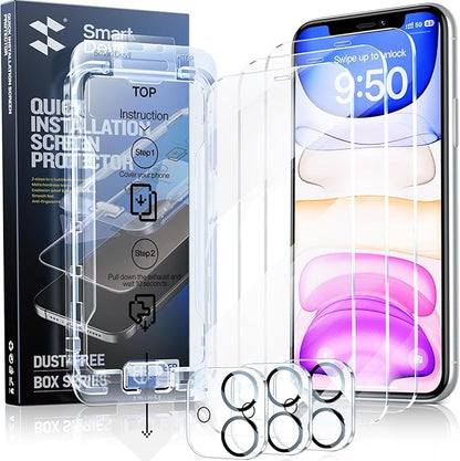 Screen Protector with Camera Lens Protector for iphone (3 Pack)