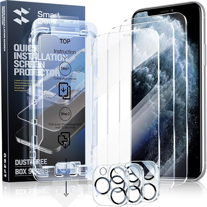 Screen Protector with Camera Lens Protector for iphone (3 Pack)