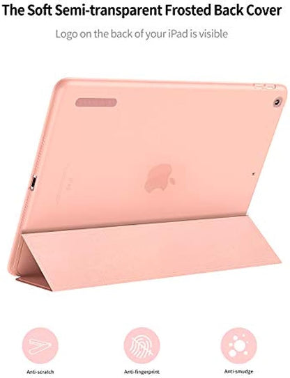 SMARTDEVIL Custodia para iPad 10.2 2019/2020 + Vetro Temperato, Leggero e Sottile Custodia para iPad 8 Generazione/Custodia para iPad 7 Generazione con Auto Sveglia/Sonno, Smart Cover para iPad 10.2 Rosa