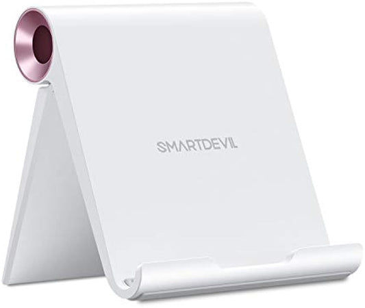 SMARTDEVIL Porta Tablet Telefono Supporto Tablet Tavolo Regolabile Stand Dock per Dispositivo da 4 a 12'' per Pad PRO Pad Air Pad Mini Samsung S10 S9 Tab Nintendo Switch iPhone ECC - Rosa