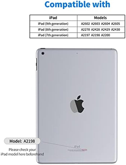 SmartDevil Custodia per iPad 8 Generazione 2020/ Custodia per iPad 7 Generazione 2019 con Funzione Sveglia/Sonno Auto e Supporto, Sottile e Leggero Custodia iPad 10.2 con Traslucida TPU Cover Grigio