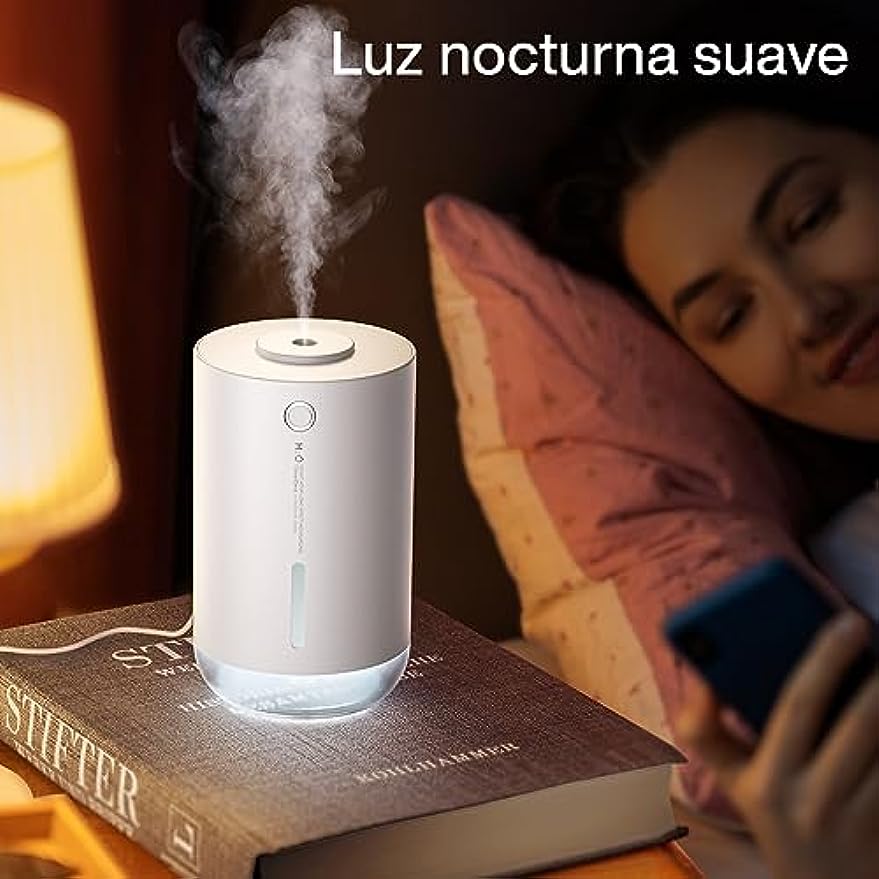 SMARTDEVIL Humidificadores de 500 ml para dormitorio, humidificador de escritorio pequeño, humidificador de escritorio personal USB para dormitorio, oficina, viajes, plantas, apagado automático, 2