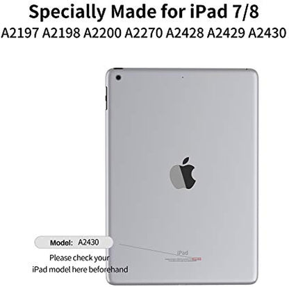 SmartDevil Schutzhülle für iPad 10,2 Zoll 2020/2019 mit Stützfunktion und Auto-Sueño/Estela, Delgada Hülle für iPad 8. Generation 2020 / Hülle für iPad 7. Generation 2019 mit Reverso Translúcido, Azul