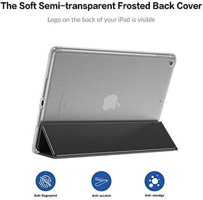 SMARTDEVIL Custodia para iPad 10.2 2019/2020, Leggero e Sottile Custodia para iPad 8 Generazione/Custodia para iPad 7 Generazione con Auto Sveglia/Sonno, Smart Cover para iPad 10.2 Nero