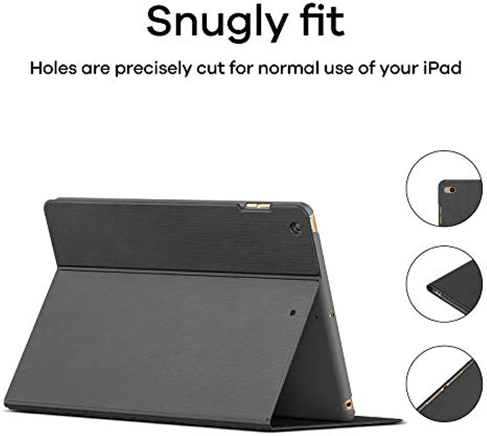 SmartDevil-Hülle für iPad 9,7" 2018/2017, Delgada-Hülle für iPad 5/6 Generation mit Stützfunktion und Auto-Sueño/Estela, Antichoque Magnético-Hülle für iPad A1822 A1823 A1893 A1954, Schwarz