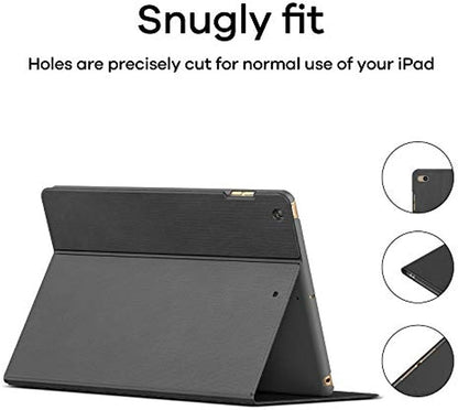 SmartDevil Cover para iPad 6a Generazione/Cover for iPad 5a Generazione in Stile Retrò, Sottile e Leggere Custodia for iPad 9.7 2018/ Custodia per iPad 9.7" 2017 con Funzione Sveglia/Sonno Auto, Nero