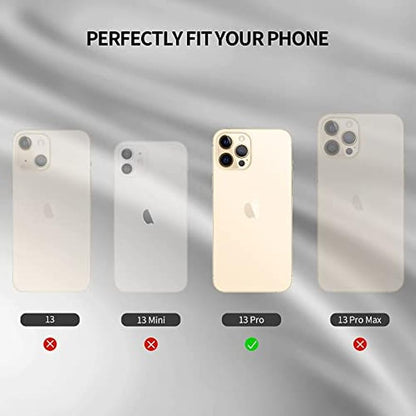 SmartDevil Funda Compatible con iPhone 13 Pro[Silicona Líquida Original] [con Protector Pantalla Cristal Templado], Carcasa Sedoso Suave Militar Antigolpeso, Thin Case iPhone 13 Pro(6.1") -Negro