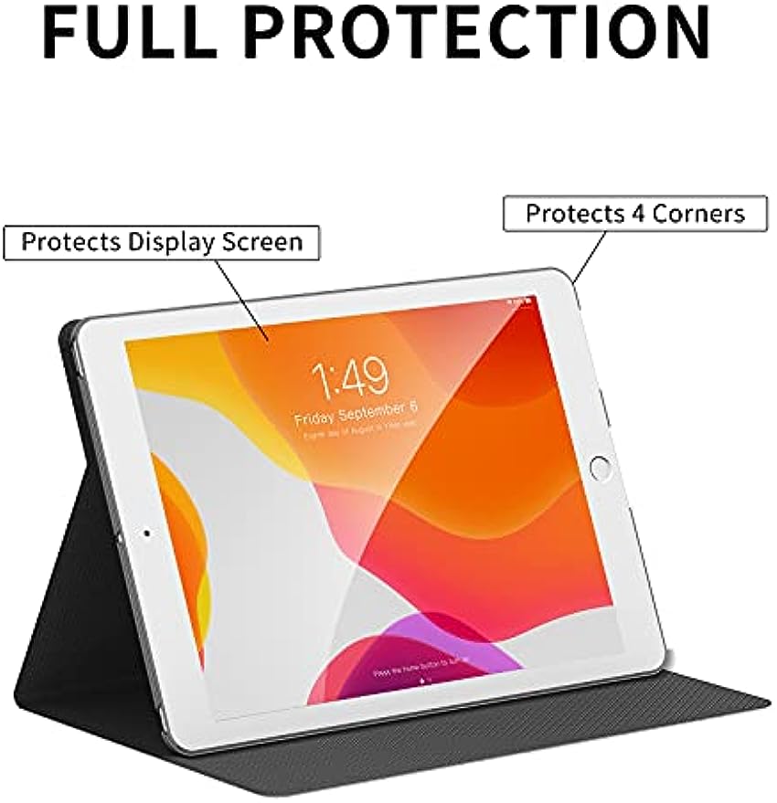 SmartDevil 9,7" Funda para iPad 2 / Funda para iPad 3 / Funda para iPad 4 en Estilo Retro con Tapa Inteligente, Ligera Delgada Carcasa iPad 2 3 4 con Auto-Sueño/Estela y Soporte Función, Gris