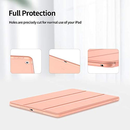 SMARTDEVIL Custodia per iPad 10.2 2019/2020 + Vetro Temperato, Leggero e Sottile Custodia per iPad 8 Generazione/Custodia per iPad 7 Generazione con Auto Sveglia/Sonno, Smart Cover per iPad 10.2 Rosa