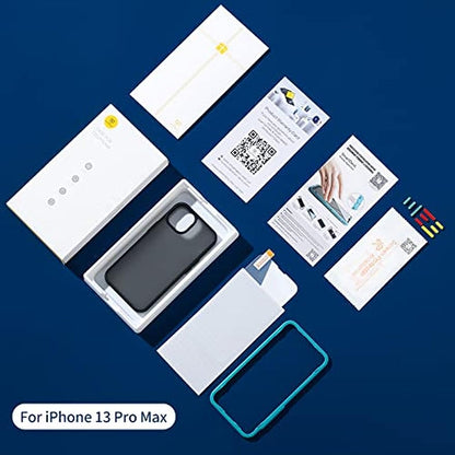 SmartDevil Funda Compatible con iPhone 13 Pro MAX [Ultra Fina Mate] [con Protector Pantalla Cristal Templado], Carcasa Sedoso Militar Antigolpeso, Ultra DelgadoThin Duro Case iPhone 13 Pro MAX(6.7")