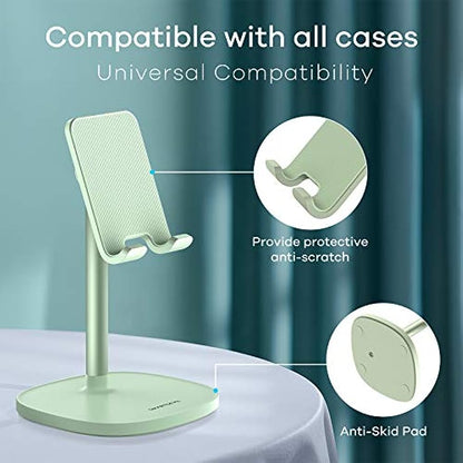 SmartDevil Soporte Tablet, Ergonómico Soporte Móvil Mesa para 4 a 11", Multiángulo Soporte para Movil, Compatible con iPad, Switch, Huawei, XiaoMi, Antideslizante Soporte para Tablet Cama-Verde