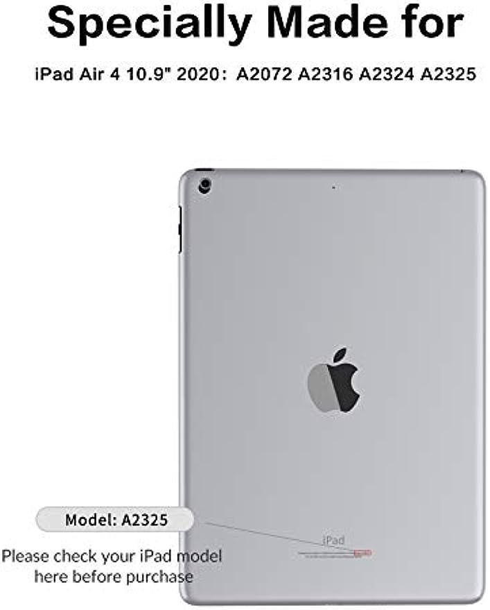 SMARTDEVIL 10.9" Custodia per iPad Air 4 con Portapenna, Sottile Cover per iPad Air 2020 + Vetro Temperato, Cover per iPad Air 4 Magnetica con Funzione Auto Sveglia/Sonno e Supporto, Blu