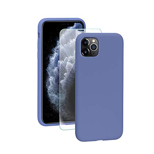 SMARTDEVIL iPhone 11 Pro Max Hülle Silikon [Freier Schutzfilm] Widerstandsfähige Dünn Handyhülle Luxusausgabe Silikon iPhone 11 Pro Max Schutzhülle mit Soft Microfaser Tuch Futter Bumper Case Cover