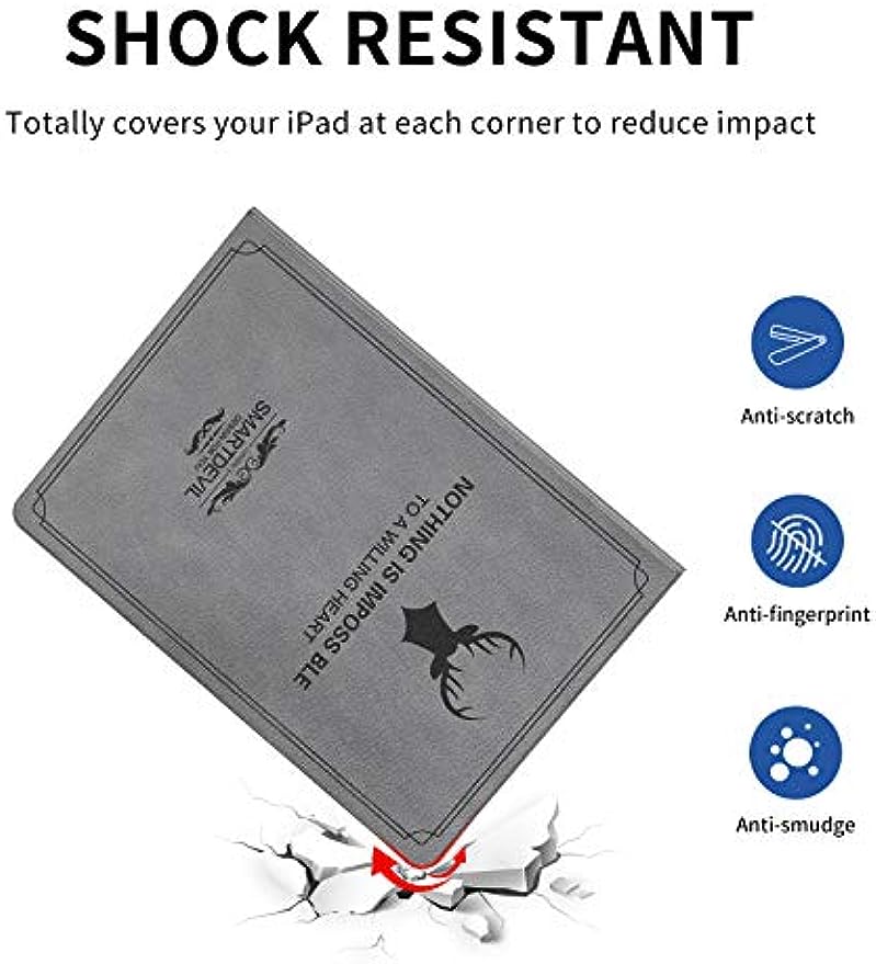 SmartDevil Custodia for iPad 8 Generazione 2020/ Custodia per iPad 7 Generazione 2019 con Funzione Sveglia/Sonno Auto e Supporto, Sottile e Leggero Custodia iPad 10.2 con Traslucida TPU Cover Grigio