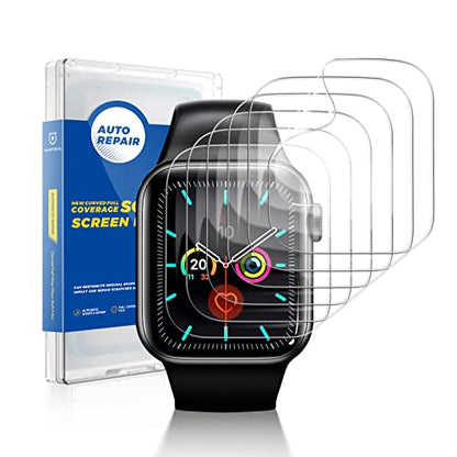 【6er-Pack】SmartDevil Displayschutzfolien kompatibel mit Apple Watch Series 8 / Series 7 41 mm, ultradünne Schutzfolie, blasenfrei, kratzfest, HD-klar, weiche TPU-Folie für Apple Watch Series 6 5 4 SE 40 mm