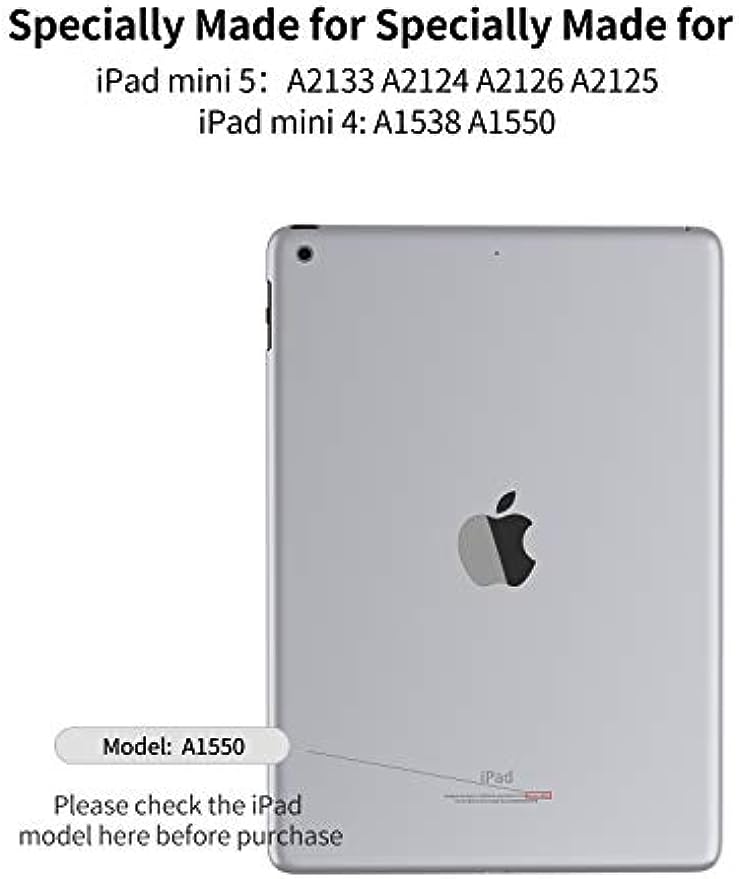 SmartDevil 7,9" Hülle für iPad mini 5 2019/ Hülle für iPad mini 4 2015, Hülle für iPad mini 4 mit Funktion Sveglia/Sonno Auto e Supporto, Soft und Leggero Hülle für iPad mini 5, Grau