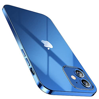 SMARTDEVIL para iPhone 12 Mini Funda (Mit Schutzfolie) Ultra Klar Kratzfest Flexibles (Stoßfestigkeit Schutz) Dünn Handyhülle iPhone 12 Mini Crystal Series - Dunkelblau