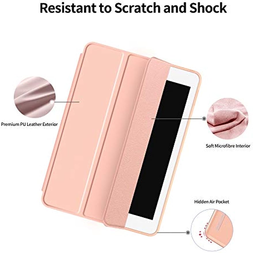 SMARTDEVIL Custodia para iPad 10.2 2019/2020 + Vetro Temperato, Leggero e Sottile Custodia para iPad 8 Generazione/Custodia para iPad 7 Generazione con Auto Sveglia/Sonno, Smart Cover para iPad 10.2 Rosa