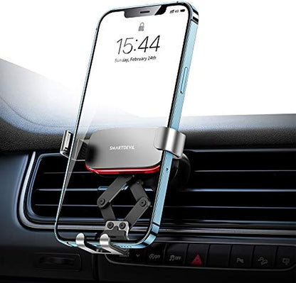 SmartDevil Mobiler Auto-Fahrerhalter, aktueller, universeller Auto-Mobiltelefon-Support für Gravedad 360°-Drehung, mobiler Auto-Mobiltelefon-Halter für kleine Telefone in 7 Pulgadas, Grau