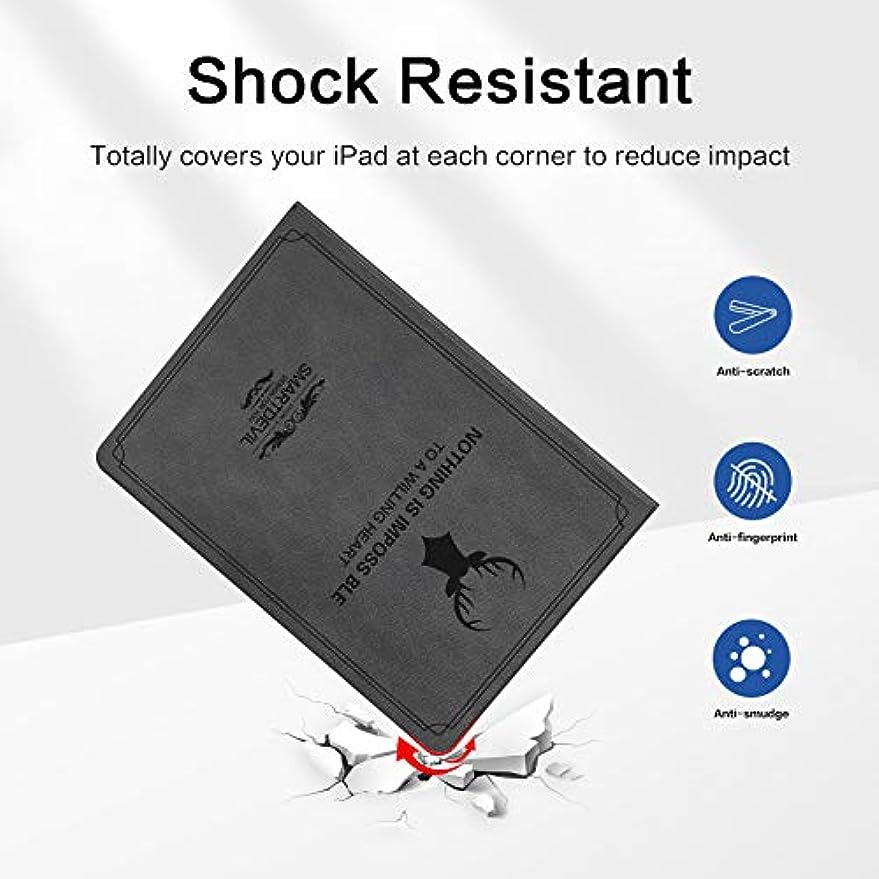 SmartDevil Cover per iPad 6a Generazione/Cover per iPad 5a Generazione in Stile Retrò, Sottile e Leggere Custodia per iPad 9.7 2018/ Custodia per iPad 9.7" 2017 con Funzione Sveglia/Sonno Auto, Nero