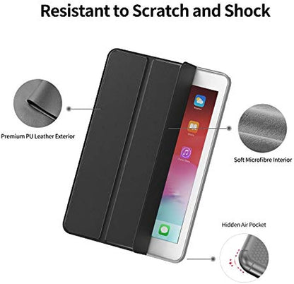 SMARTDEVIL Custodia per iPad 10.2 2019/2020, Leggero e Sottile Custodia per iPad 8 Generazione/Custodia per iPad 7 Generazione con Auto Sveglia/Sonno, Smart Cover per iPad 10.2 Nero