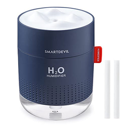 SMARTDEVIL USB Luftbefeuchter 500ml, Mini Air Humidifier Ultra Leise luftbefeuchter, Automatische Abschaltung Tragbarer Luftbefeuchter, Keine Batterie, Ätherisches Öl verboten, 2 Filter