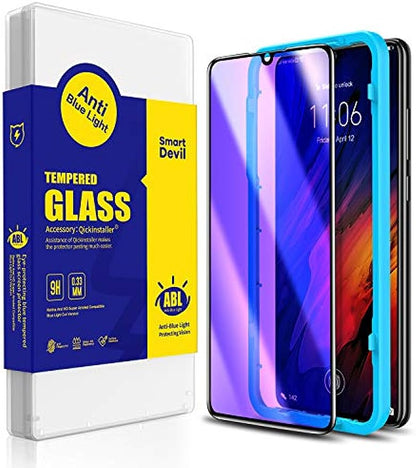 SMARTDEVIL [2er-Pack Schutzfolie für Huawei P30, Kristallglas Huawei P30, Vidrio Templado [Einfache Installation] [Blaues Anti-Licht] [Lebensgarantie] für Huawei P30