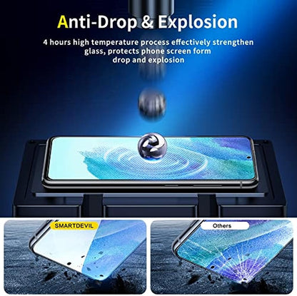 SMARTDEVIL Vetro Temperato per Samsung Galaxy S21 FE, 2 Pezzi Pellicola Prottetiva e 2 Pezzi Pellicola Fotocamera, Pellicola Schermo 9H Hardness