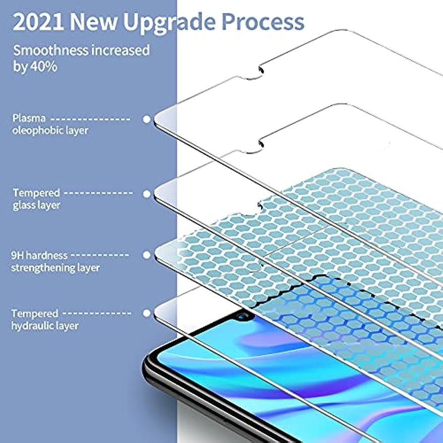 SMARTDEVIL [2-Pezzi Vetro Temperato Compatibile con Huawei P30 Lite [Strumento per Una Facile Installazione], Pellicola Vetro Temperato Huawei P30 Lite [Alta Trasparente] [Nessuna Bolla]