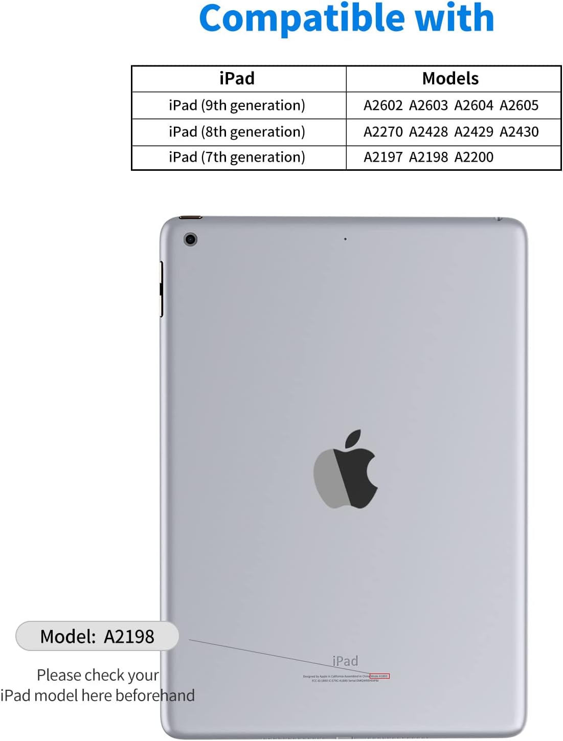 SmartDevil Hülle für das iPad 10.2 2020/2019 mit automatischer Unterstützungsfunktion und Bildschirm/Wiedergabe, Hülle für das iPad 7. Generation/Hülle für das iPad 8. Generation im Retro-Stil, Grau