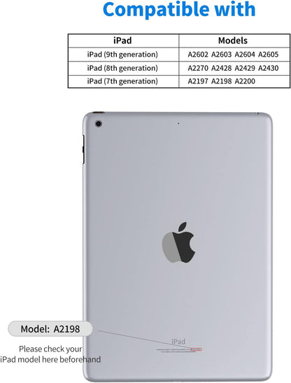 SmartDevil Hülle für das iPad 10.2 2020/2019 mit automatischer Unterstützungsfunktion und Bildschirm/Wiedergabe, Hülle für das iPad 7. Generation/Hülle für das iPad 8. Generation im Retro-Stil, Grau