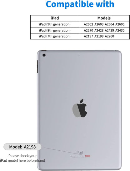 SmartDevil Coque pour iPad 10.2 2020/2019 avec Support Fonction et Veille/Réveil Automatique, Coque pour iPad 7 Generation/Coque pour iPad 8eme Generation dans Un Style Rétro, Gris