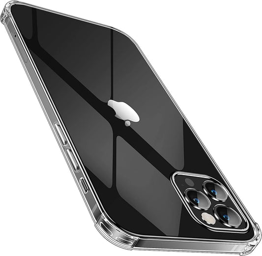 SMARTDEVIL Schutzhülle für iPhone 13 Pro Max [Crystal Clair Absorption-Chocs Bumper] [mit stark schützendem Glas], transparenter und militärischer Schutz für iPhone 13 Pro Max Case (6,7 Zoll)-Clair
