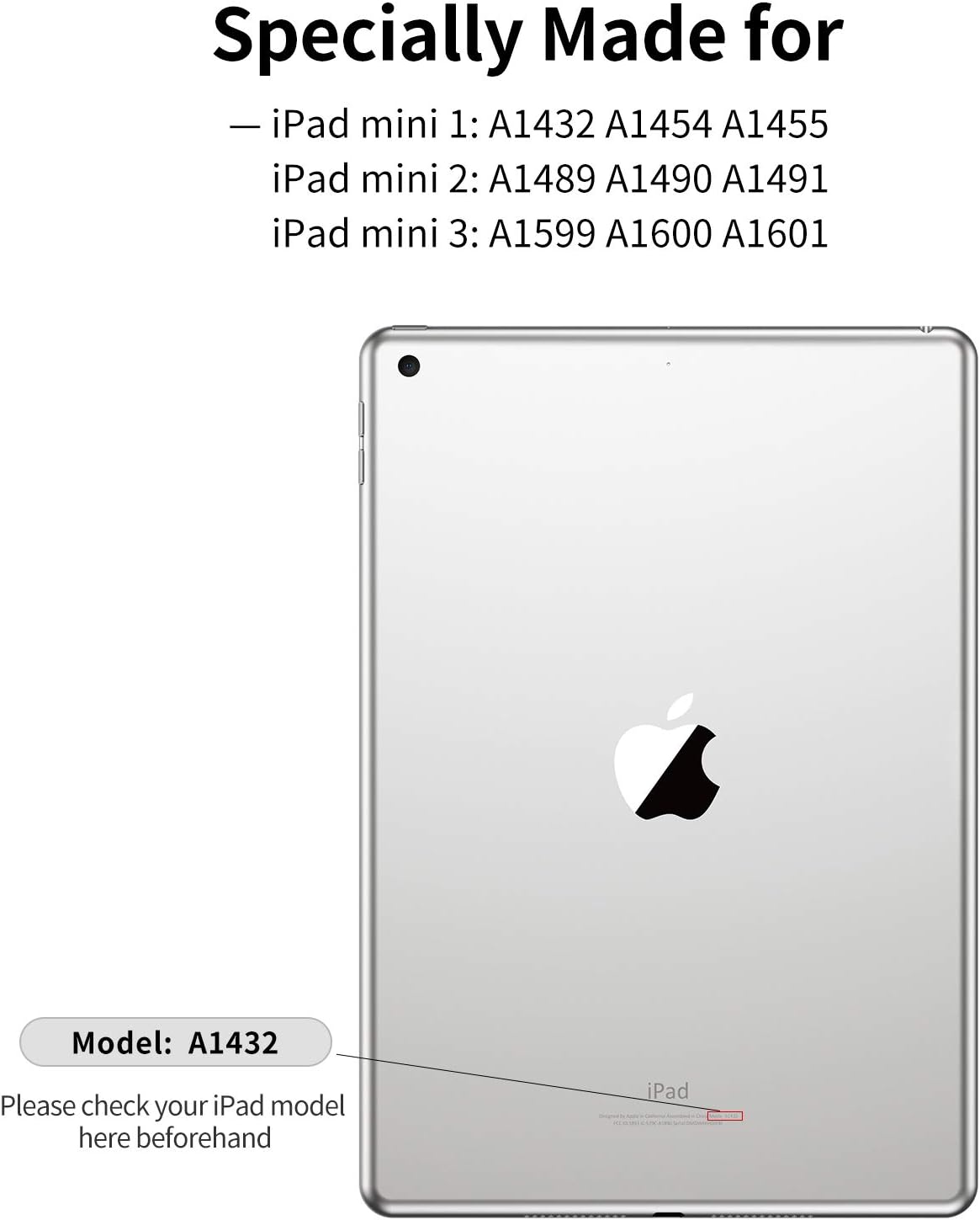 SmartDevil 7.9" Carcasa para iPad Mini 3/ Carcasa para iPad Mini 2/ Carcasa para iPad Mini 1 con Auto Schlaf/Wach, Dünnes Leichter Retro-Stil Case para iPad Mini 3 2 1 con función estándar, Gris