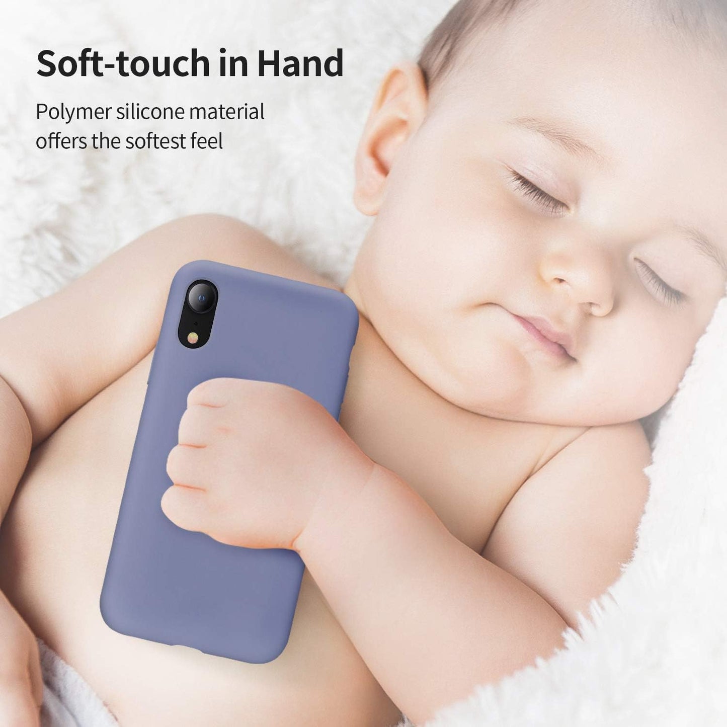 SMARTDEVIL iPhone XR Hülle Silikon [Freier Schutzfilm] Stoßfest Dünn Handyhülle Luxusausgabe Silikon iPhone XR Schutzhülle mit Soft Microfaser Tuch Futter Bumper Case Cover