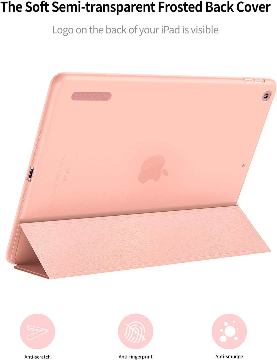 Coque Pour iPad 9-8-7 (10.2, Modèle 2021-2020-2019) Housse Tablette étui  Marbre rose PU Cuir Protection ESDM2