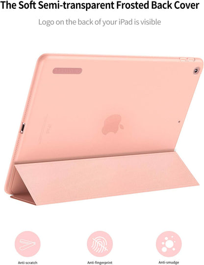 SMARTDEVIL Hülle für iPad 10.2 2020 2019 + HD Displayschutzfolie, schlanke, stoßfeste Standhülle für iPad 8. Generation/Hülle für iPad 7. Generation mit automatischem Wake/Sleep, Smart Cover für iPad 7/8 Pink
