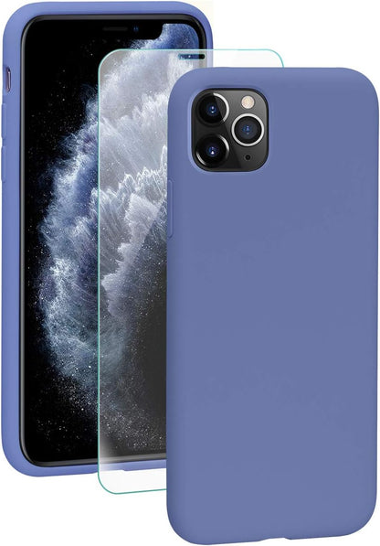 SMARTDEVIL iPhone 11 Pro Max Hülle Silikon [Freier Schutzfilm] Stoßfest Dünn Handyhülle Luxusausgabe Silikon iPhone 11 Pro Max Schutzhülle mit Soft Microfaser Tuch Futter Bumper Case Cover