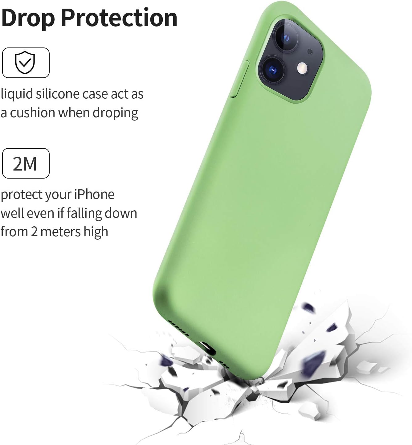 SMARTDEVIL iPhone 11 Hülle Silikon [Freier Schutzfilm] Stoßfest Dünn Handyhülle Luxusausgabe Silikon iPhone 11 Schutzhülle mit Soft Microfaser Tuch Futter Bumper Case Cover