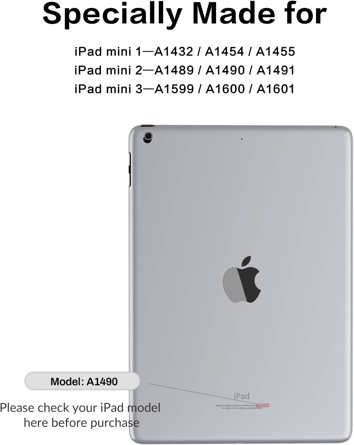 SmartDevil Hülle für iPad Mini 2, Hülle für iPad Mini 3, Hülle für iPad Mini 1 mit Auto Schlaf/Wach und Ständer Funktion, Dünnes Leichter Kratzfeste 7.9 Zoll case für iPad Mini 3 2 1 Roségold