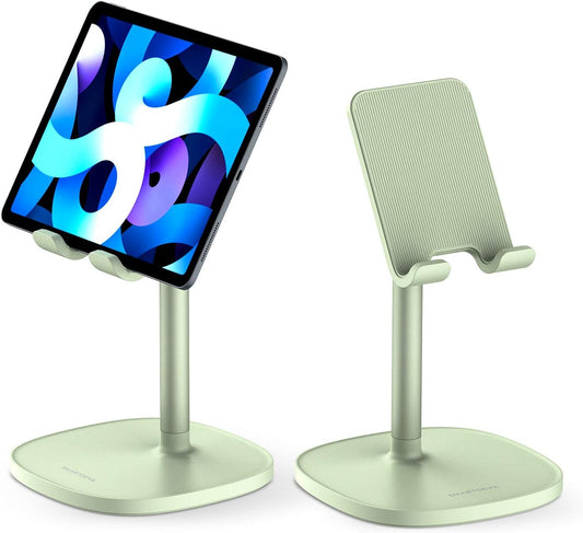 SMARTDEVIL Tablet Ständer, iPad Ständer, Ergonomischer Handy Ständer, Verstellbar Handyhalter Tisch, Kompatibel mit iPad, Switch, Smartphone, Kindle, iPad Mini für Videoanruf(4 "-11") - Grün