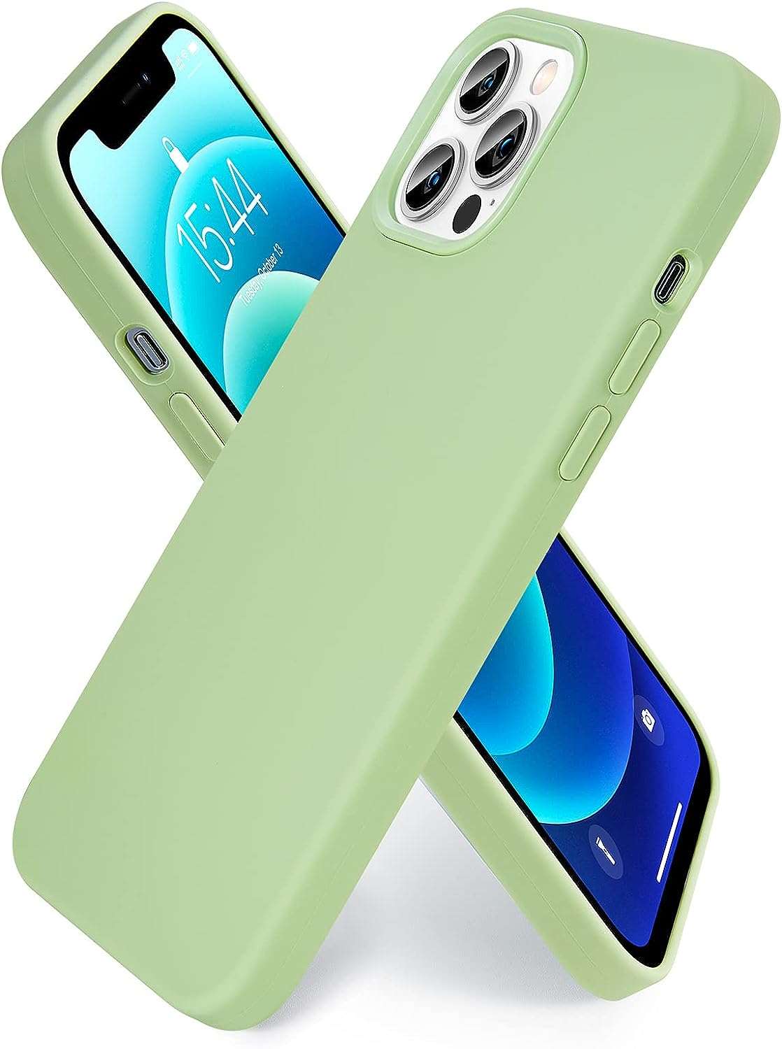 SMARTDEVIL Cover in Silicone Compatibile iPhone 12 PRO Max con Gratuito Pellicola Vetro, 6.7 Pollici, Custodia Protettiva Corpo Morbido setoso Antiurto con Fodera in Microfibra, Blu