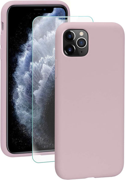 SMARTDEVIL iPhone 11 Pro Max Hülle Silikon [Freier Schutzfilm] Widerstandsfähige Dünn Handyhülle Luxusausgabe Silikon iPhone 11 Pro Max Schutzhülle mit Soft Microfaser Tuch Futter Bumper Case Cover