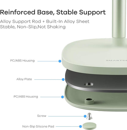 SMARTDEVIL Tablet-Ständer, Tablet-Halter Schreibtisch, verstellbarer Winkel, Videoanruf-Tischhalterung, kompatibel mit iPad Mini Samsung S21 Ultra S20 FE S10 Note20 Huawei P30 iPhone 12 11 Pro Max XR XS 8 7 SE-Grün