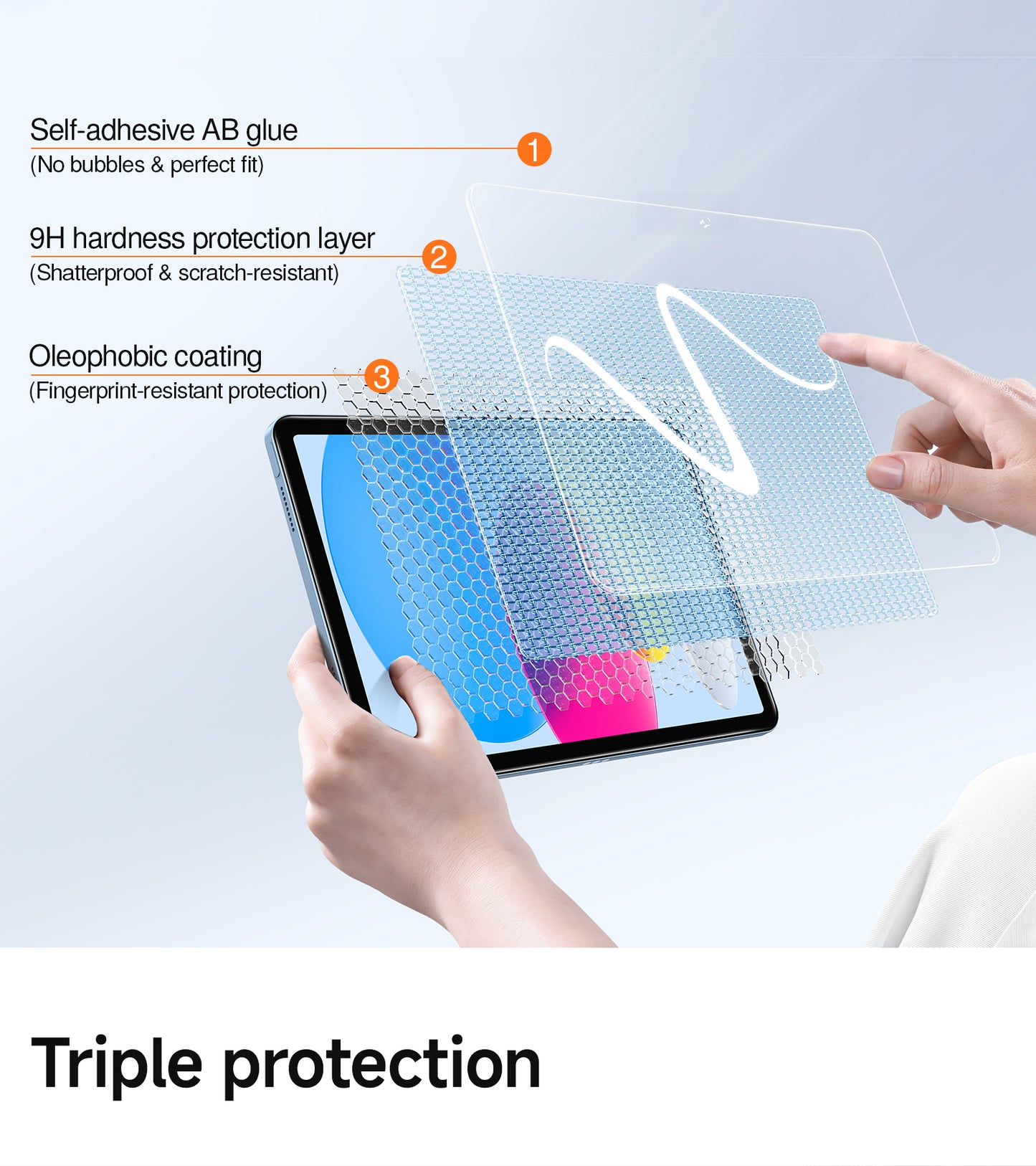 Ultra-Clear Screen Protector | iPad 6–11th Gen, Pro and Air | SmartPull Box Install (2 Pack)