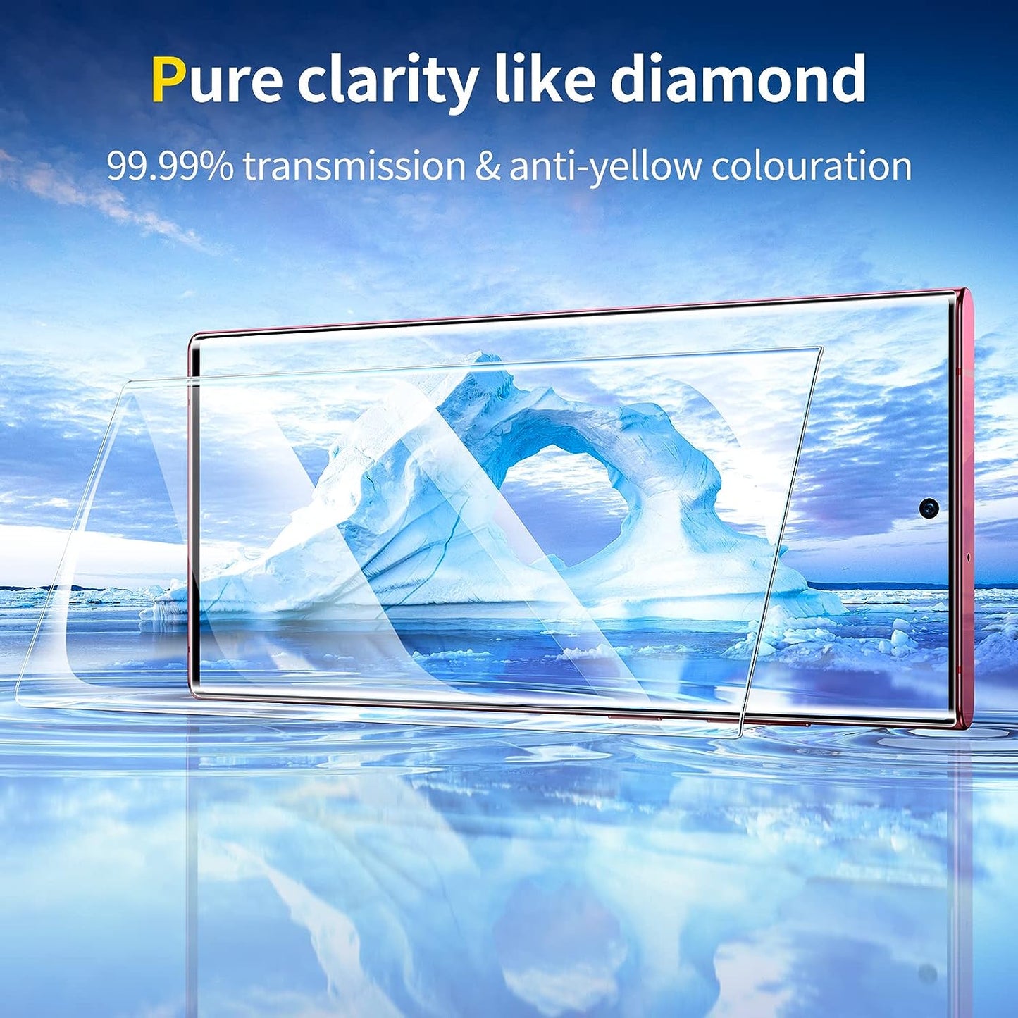 SMARTDEVIL [3+3] Kompatibel mit Samsung Galaxy S22 Ultra 5G-kompatiblem Displayschutz mit digitalen Displayschutzfolien, automatische Reparatur-Blasen-Displayschutzfolie, hochwertiges TPU-Material